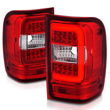 Cargar imagen en el visor de la galería, ANZO 2001-2011 Ford  Ranger LED Tail Lights w/ Light Bar Chrome Housing Red/Clear Lens