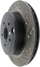 Cargar imagen en el visor de la galería, StopTech 08+ Subaru STI (Will Not Fit 05-07) Slotted &amp; Drilled Sport Brake Rotor