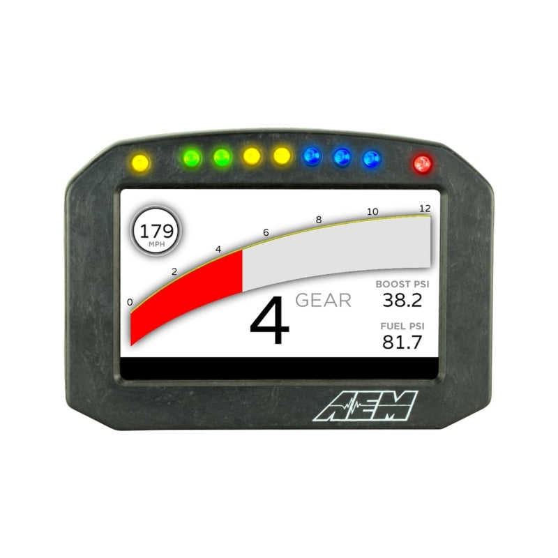 AEM CD-5LG Carbon Logging Flush Digital Dash w/ Internal GPS — AEM Gauges