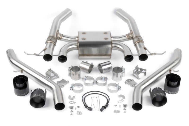 Dinan 21-27 BMW M3/M4 (G80/G82/G83) Valved Axleback Exhaust System - Black Tips (D660-0093-BLK)