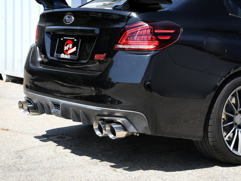 aFe Subaru WRX/STi 15-21 H4-2.0/2.5L Takeda 3in to 2-1/2in Stnlss Cat-Back Exhst w/ Polished Tip