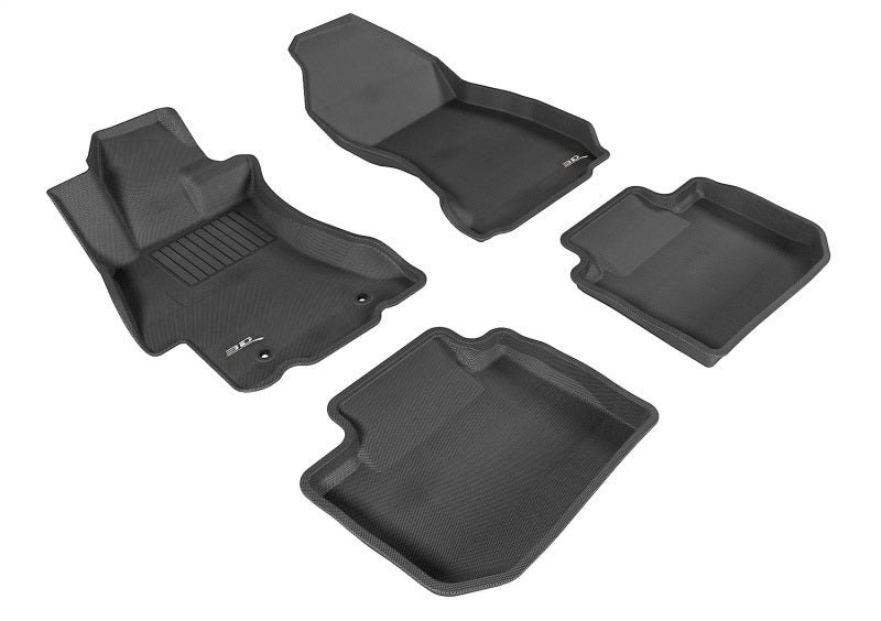 3D MAXpider Kagu Floor Mats - Black — Fits 2015-2019 Subaru WRX/WRX STI