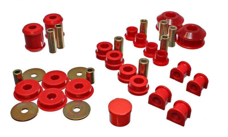 Energy Suspension Hyper-Flex Master Bushing Set Red — Fits 2003-2005 Mitsubishi Lancer Evolution