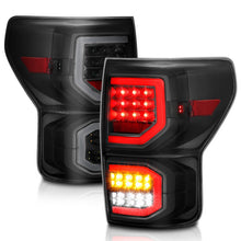 Cargar imagen en el visor de la galería, ANZO 2007-2013 Toyota Tundra LED Taillights Plank Style Black w/Smoke Lens