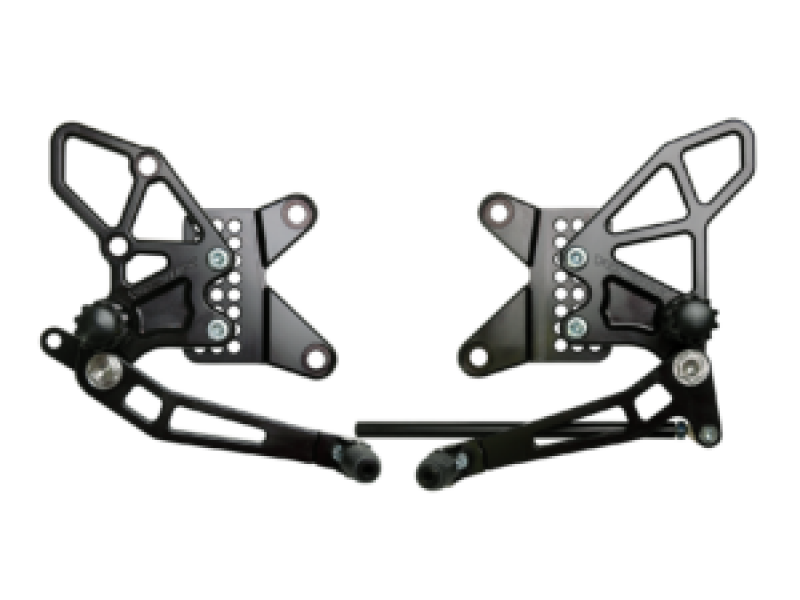 Vortex Racing 09-12 Kawasaki ZX600 Ninja ZX-6R Adjustable Rearsets- Black