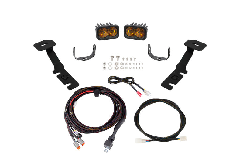 Diode Dynamics 19-25 Toyota RAV4 C2 2.0 LED Ditch Light Kit -  Sport Yellow Combo