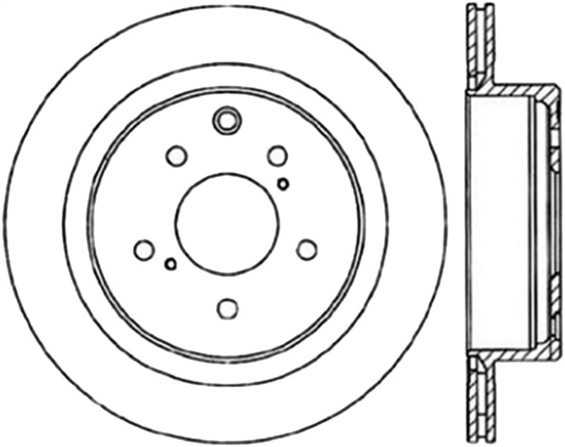 StopTech Power Slot 6/89-96 Nissan 300ZX Slotted & Drilled Right Rear Rotor