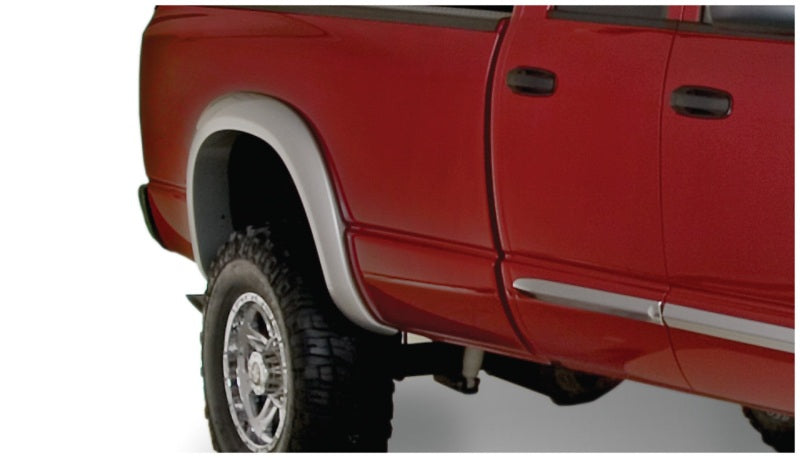 Guardabarros estilo Bushwacker 02-08 Dodge Ram 1500 Fleetside Extend-A-Fender, 4 piezas, caja de 78,0/96,0 pulgadas, color negro