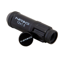 Cargar imagen en el visor de la galería, NRG 700 Series M12 X 1.5 Steel Lug Nut w/Dust Cap Cover Set 21 Pc w/Locks &amp; Lock Socket - Black