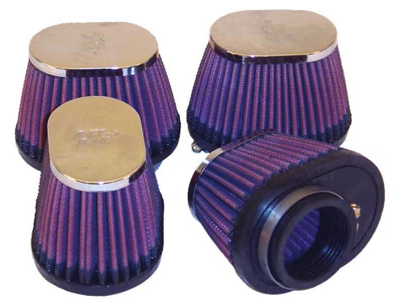 K&N Universal Chrome Air Filter — 1.75in Flange ID, 4in Length, 2.875in Width, 2.75in Height