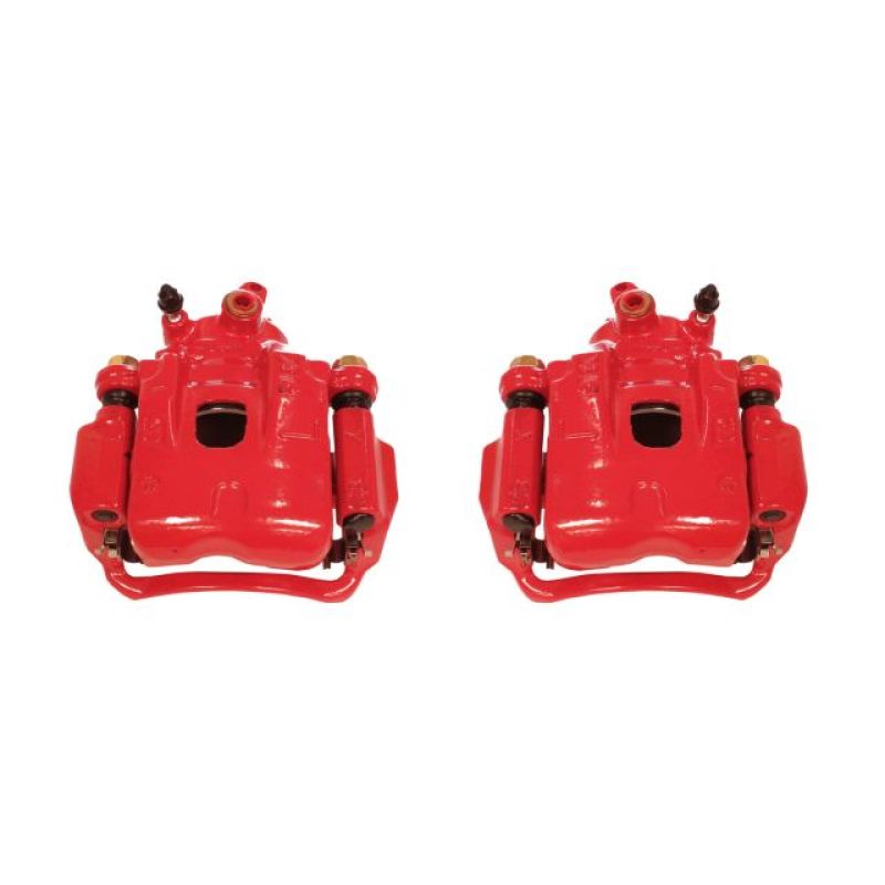 Pinzas delanteras rojas Power Stop 95-04 Toyota Tacoma con soportes (par)