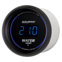 Cargar imagen en el visor de la galería, Autometer Cobalt Digital 52.4mm Black 0-300 deg F Water Temperature Gauge