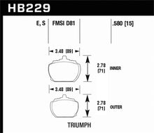 Load image into Gallery viewer, Hawk70-73 Triumph Stag Blue 9012 Race Front Brake Pads