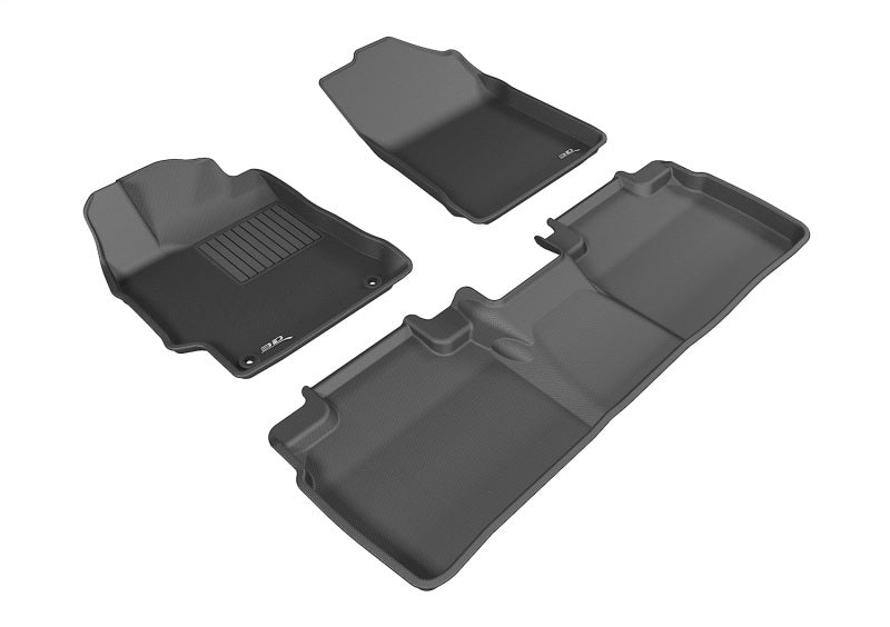 3D MAXpider Kagu 1st & 2nd Row Floor Mats - Black — Fits 2015-2017 Toyota Camry