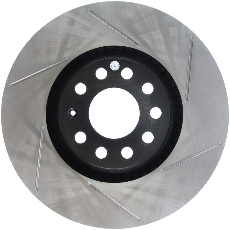 StopTech Power Slot Slotted Rotor - Left Front — Fits 01-09 Audi A4/A4Q, 03-09 A4 Cab, 98-04 A6/A6Q, 00-02 S4, 01-05 Allroad