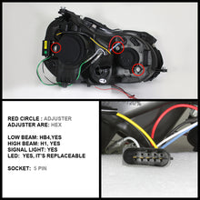 Cargar imagen en el visor de la galería, Proyector halógeno Spyder Mercedes Benz CLK 03-09 - LED Halo DRL Chrm PRO-YD-MBCLK03-DRL-C