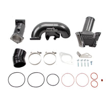 Cargar imagen en el visor de la galería, Kit de puente en Y de 3 pulgadas de alto flujo Duramax LMM de Wehrli 2007.5-2010, negro brillante