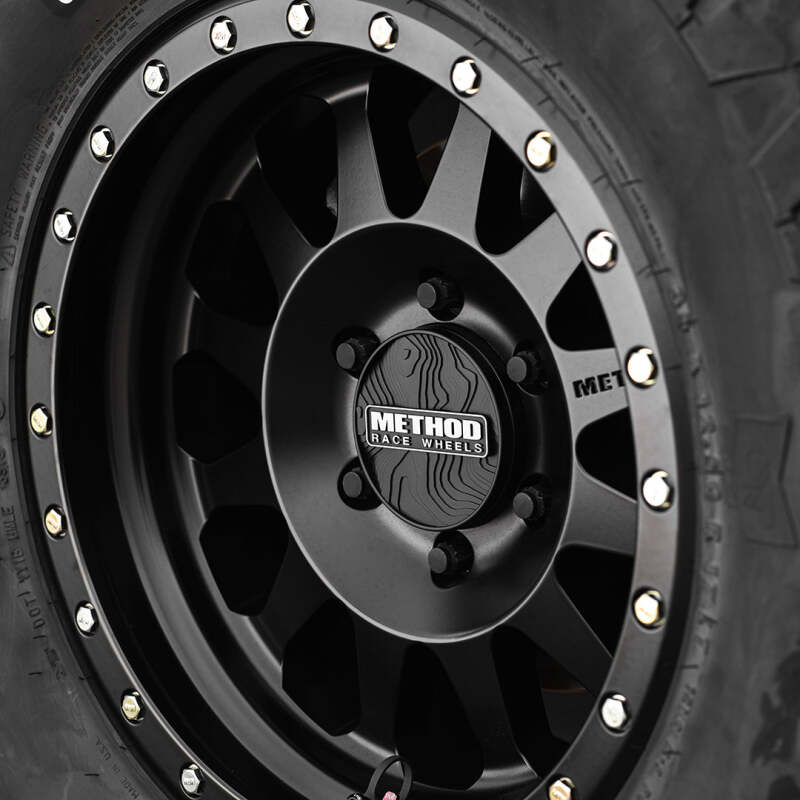 Method TOPO Wheel Center Cap - 107mm Snap-In Black — Fits Various Method Wheels