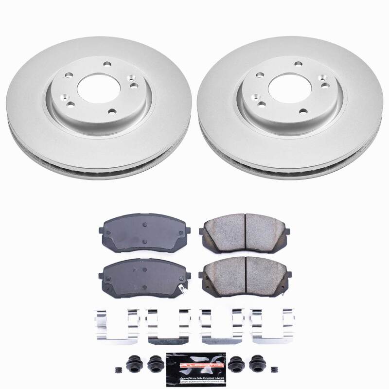 Power Stop 10-15 Hyundai Tucson Front Z23 Coated Brake Kit