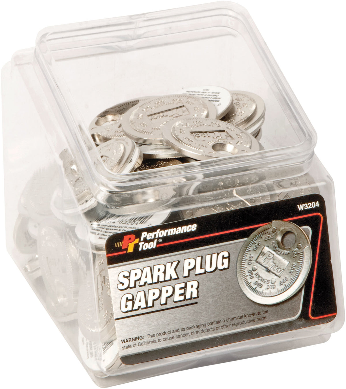 Performance Tool Spark Plug GAP Tool 50/PK w/Fishbowl Counter Display (W3204)