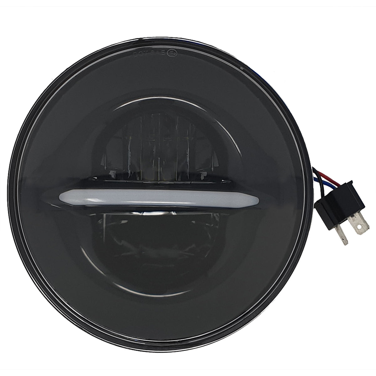 Pathfinder Classic LED Headlight 7" w/DRL Black (HD7CLB)