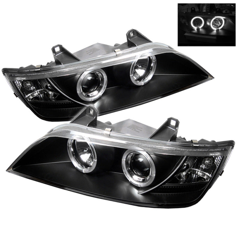 Faros delanteros Spyder BMW Z3 96-02 LED Halo negro High H1 Low H1 PRO-YD-BMWZ396-HL-BK