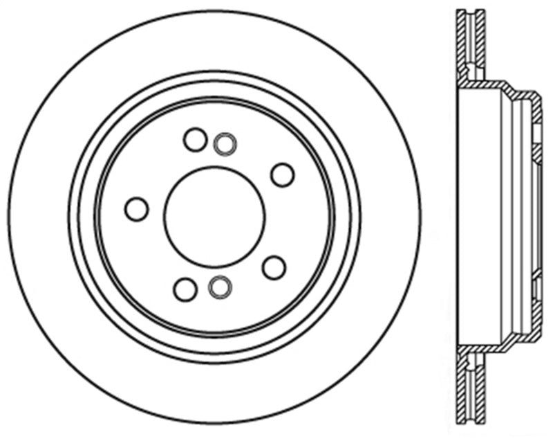 Rotor trasero izquierdo ranurado y perforado StopTech 00-03 BMW M5 (E39)