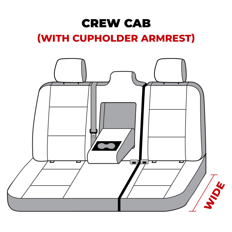 Covercraft 19-24 Dodge Ram 1500 Carhartt Super Dux SeatSaver Custom Second Row Seat Covers - Black