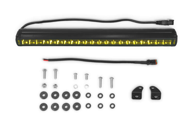 DV8 Offroad Elite Series 20-Inch Amber LED Light Bar — Single Row Off-Road Lighting