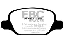 Cargar imagen en el visor de la galería, EBC 10-11 Fiat 500 1.4 (Bosch Calipers) Greenstuff Rear Brake Pads