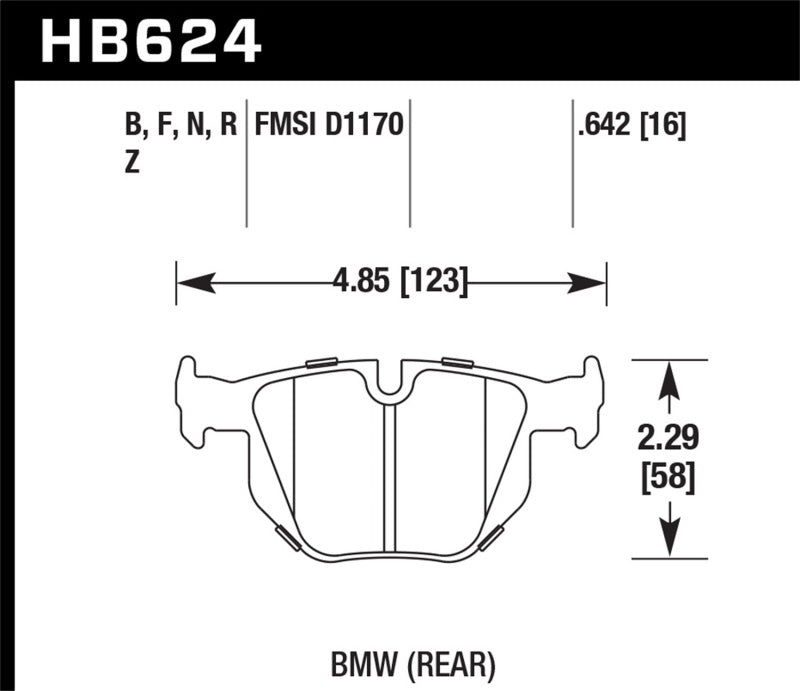 Hawk 2006-2006 BMW 330i HPS 5.0 Rear Brake Pads