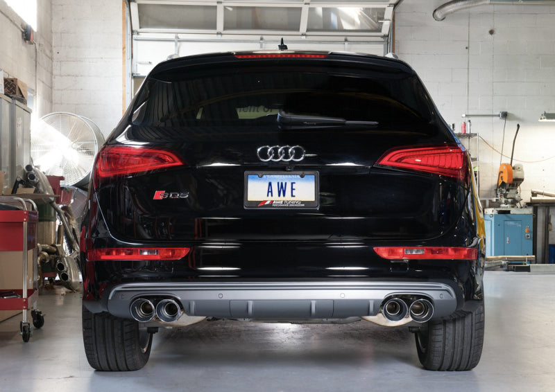 AWE Tuning Audi 8R SQ5 Touring Edition Exhaust - Quad Outlet Chrome Silver Tips