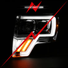 Cargar imagen en el visor de la galería, ANZO 2009-2013 Ford F-150 Projector Light Bar G4 Switchback H.L. Chrome Amber