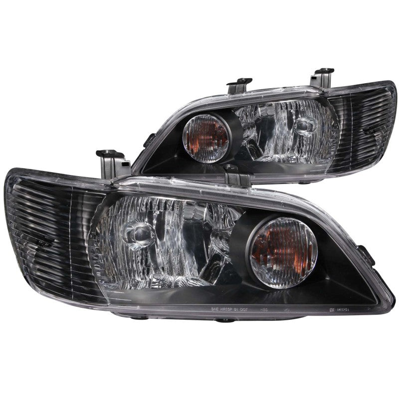 Faros delanteros de cristal ANZO 2002-2003 Mitsubishi Lancer negros