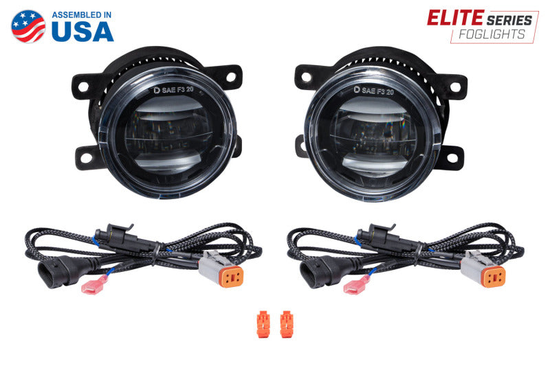 Diode Dynamics Elite Series Type A Fog Lamps Yellow LED — Fits 2010-2018 Acura RDX