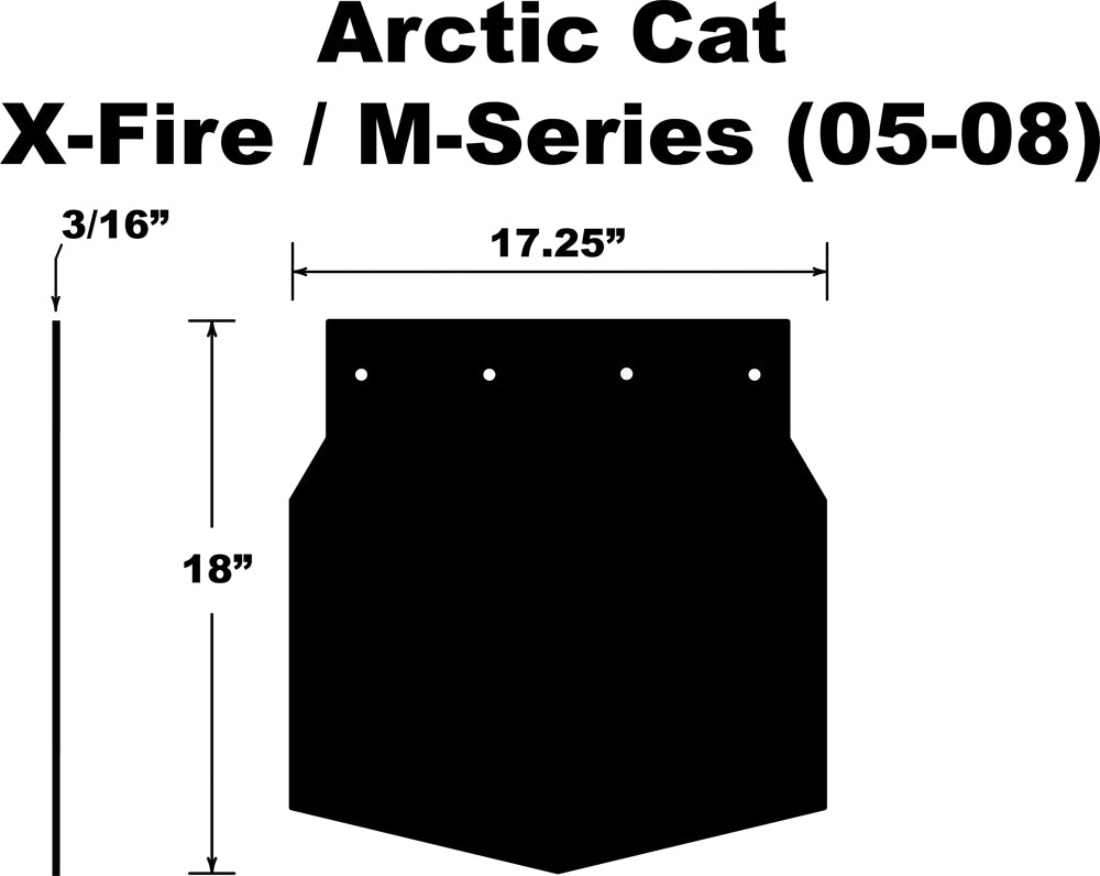 PDP Snowflap Arctic CAT M-Series/X-Fire 05-08 (SF-058MSPB)