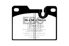 Cargar imagen en el visor de la galería, EBC 79-88 Porsche 924 2.0 Turbo Greenstuff Rear Brake Pads