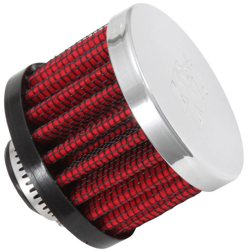 K&N 62-1330 Crankcase Vent Filter - 0.5in Flange ID Rubber Base Clamp-On