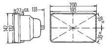 Cargar imagen en el visor de la galería, Hella Vision Plus 8in x 6in Sealed Beam Conversion Headlamp Kit (Legal in US for MOTORCYLCES ONLY)