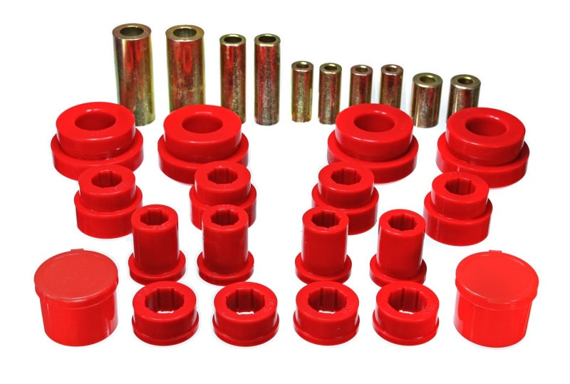 Energy Suspension Hyper-Flex Red Front Control Arm Bushing Set — Fits 2003-2009 Nissan 350Z & Infiniti G35