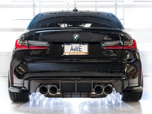 Cargar imagen en el visor de la galería, AWE SwitchPath Catback Exhaust for BMW G8X M3/M4 - Chrome Silver Tips