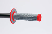 Cargar imagen en el visor de la galería, Renthal MX Dual Compound Grips Tapered 1/2 Waffle - Grey/ Red