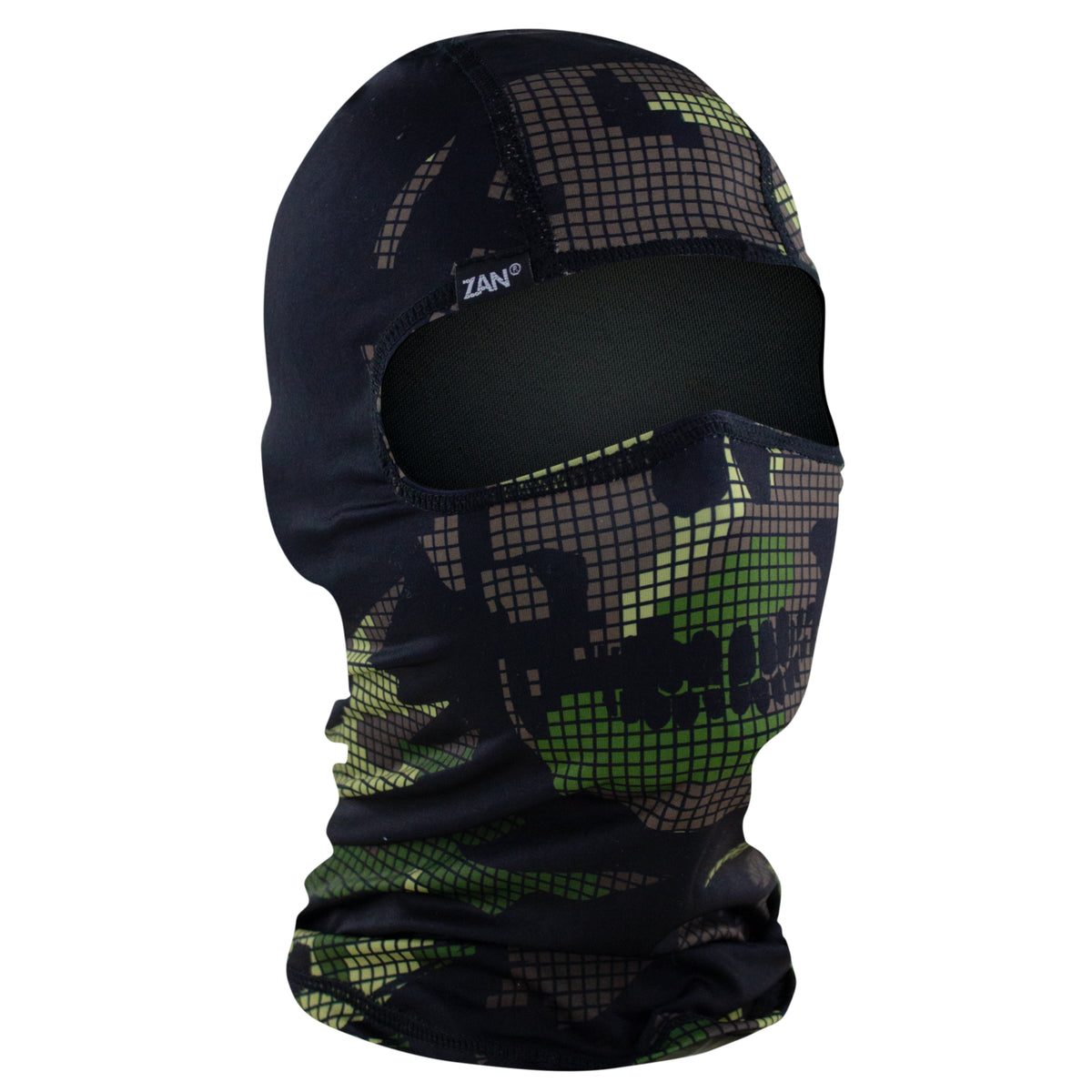 ZAN Polyester Balaclava Digi Woodland Camo Skull (WBP594)