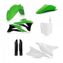 Cargar imagen en el visor de la galería, Acerbis 14-21 Kawasaki KX85/100 Full Plastic Kit - Green White/Black Original 16-18