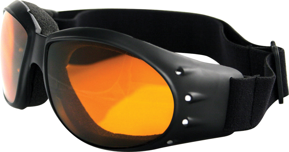 Bobster Cruiser Sunglasses Black w/Amber Lens (BCA001A)
