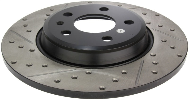 StopTech Power Slot Drilled & Slotted Rear Right Rotor — 2008-2014 Audi A4/A5/Q5