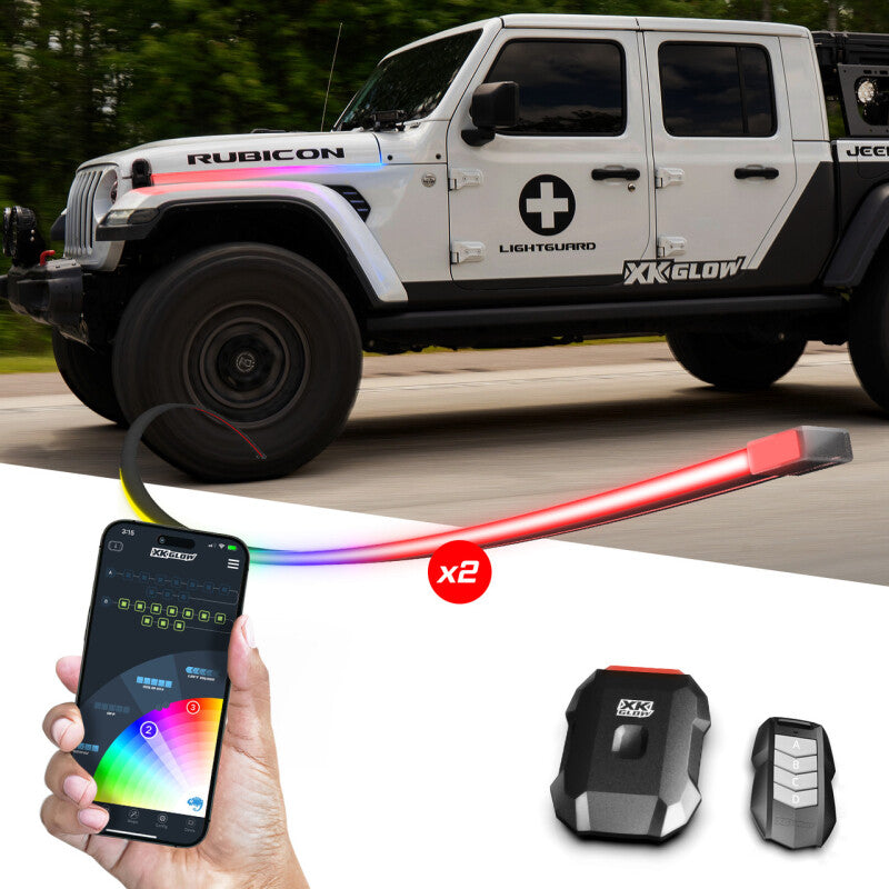 XK Glow Addressable Accent Light Strip Kit — For Jeep