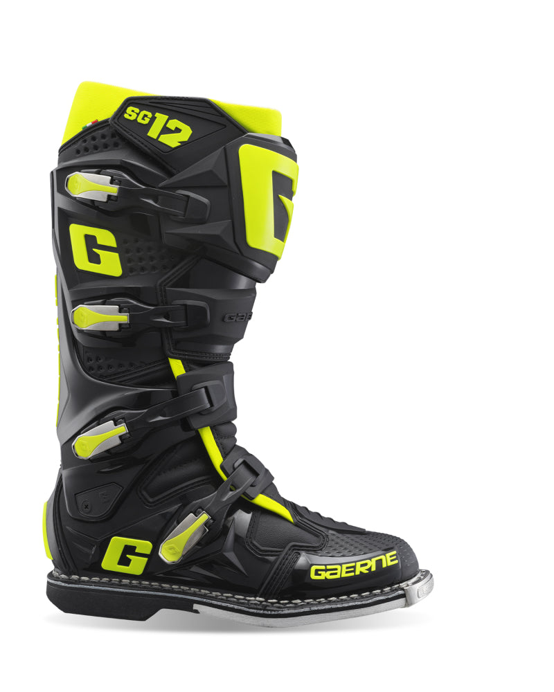 Bota Gaerne SG12 negra/amarilla fluorescente Talla 10