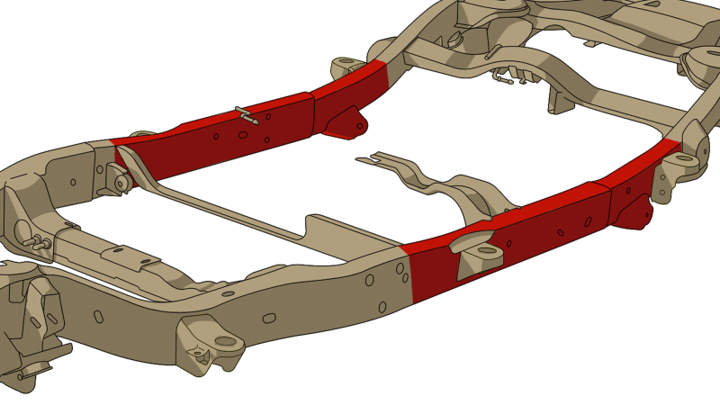 Rust Buster Center Frame Repair Kit - Left — Fits Avalanche/Suburban/Yukon
