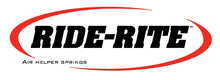 Load image into Gallery viewer, the logo for ride rite air help springs